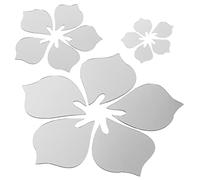 IMIKEYA 1 Set 3D Adesivo Da Parete Specchio Sbucciare E Attaccare Specchio Decalcomanie Floreale Adesivo Da Parete Floreale 3D Carta Da Parati TV Specchio Decorazione Soggiorno