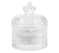 IMIKEYA 1 set di cipria e contenitore - Applicatore per cipria in polvere libera per viso e corpo da 3,34" con custodia per spolverare - Tampone per trucco corpo lavabile bianco