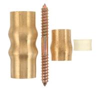 IMIKEYA 1 set di connettori per bastoni da passeggio per stampelle ordinarie per anziani - Set di giunti antiscivolo con ghiere in ottone - Accessori per bastoni per l'assistenza agli anziani