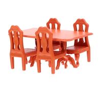 IMIKEYA 1 Set Giocattoli mini da tavolo e sedia mini tavolo e sedia Marrone