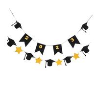 IMIKEYA 1 Set Il Cappello Del Dottore Tira La Bandiera Striscione Appeso Alla Laurea Stamina A Tema Laurea Decorazioni Per Striscioni Di Laurea Striscione Festa Di Laurea Carta 2 Pezzi