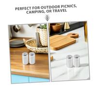IMIKEYA 10 barattoli mini dispenser per spezie in acciaio inox per sale e zucchero portatili e compatti per campeggio e cucina