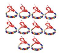 IMIKEYA 10 pezzi Braccialetti fatti a mano di braccialetti intrecciati colorati in filo cinese braccialetti artigianali in macramé per artigianato e amicizia