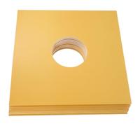 IMIKEYA 10 Pezzi Custodia per Dischi in Vinile Busta per Dischi in Vinile in Carta Kraft Gialla Facile da Usare Confezione da 10