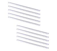 IMIKEYA 10 Pezzi Scalimetro Triangolare in Plastica Trasparente 20cm, Resistente All'usura e Facile da Trasportare, Righello Multifunzione per Uffici e Scuole