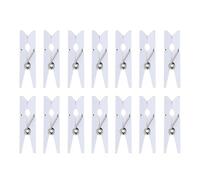 IMIKEYA 100 mini mollette decorative in legno bianco, 2,5 cm, piccole mollette in legno per foto, artigianato, decorazioni fai da te