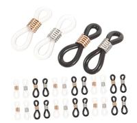 IMIKEYA 100 pezzi Anelli in silicone antiscivolo per cordino per occhiali accessori regolabili per ritenzione materiali durevoli senza nichel compatibili con occhiali da sole e