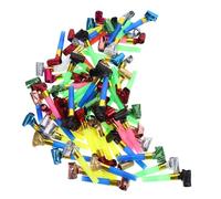 IMIKEYA 100pezzi Trombe Per Feste Rumori Allegri Per Compleanni Matrimoni e Feste Di Capodanno Durevoli e Facili Da Condividere Familiari e Amici