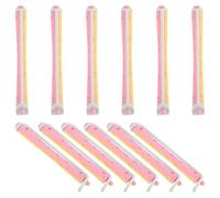 IMIKEYA 12 Bigodini Flessibili per Permanente in Plastica, Arricciacapelli per Donna, Strumenti per Ondulare Chioma Corti e Lunghi, Set Portatile per Styling Casalingo e Viaggi, Colori