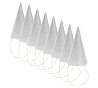 IMIKEYA 12 Cappelli per feste di compleanno in argento con design e decorazioni per adulti feste e celebrazioni colore casuale