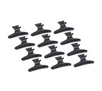 IMIKEYA 12 fermagli per capelli tipo ala nere clip in plastica per fissare i capelli senza segni design liscio uso professionale e domestico confezione da 12 pezzi