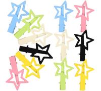 IMIKEYA 12 mollette in metallo piccole a forma di stella colori caramelle clip leggere per donne e ragazze accessori per uso quotidiano e feste
