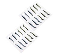 IMIKEYA 12 Paia Adesivi per Eyeliner Autoadesivo, Nastri Riutilizzabili per Palpebre Doppie, Adesivi Invisibili per Trucco Occhi Resistenti al Sudore, Effetti Colore Blu e Verde per Uso