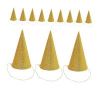 IMIKEYA 12 pezzi cappelli a cono per festa di compleanno oro per adulti decorazione per feste di compleanno e feste per matrimoni colore casuale