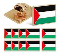 IMIKEYA 12 Pezzi Spilla in Metallo Bandiera Palestinese Decorativa Per Vestiti Accessori Giacche Camicie Sciarpe Scialli Simbolo Nazionale Dettagli Intricati