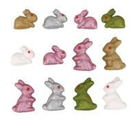 IMIKEYA 12pezzi Centrotavola Pasquale Statuine Coniglietto Animali Primaverili Decorazioni Uova Giardino Fate DIY