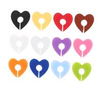 IMIKEYA 12pezzi Segnabicchieri in Silicone Forma di Cuore Identificatori Riutilizzabili per Bicchieri da Vino Resistente al Calore e Lavabile in Microonde Etichette Colorate per Feste