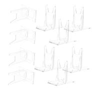 IMIKEYA 12pezzi Supporto per Cornice in Plastica Trasparente da Tavolo Espositore per Borse e Oggetti Vari Base Rettangolare Regolabile Adatto per Esposizione di Foto Libri e Dischi in CAS