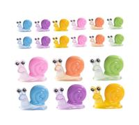 IMIKEYA 18 Pollici Luminescent Miniature Resin Snails Detailed Glow The Dark Animal Figures For Fairy Garden Micro Landscape And Home Plant Decor