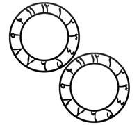 IMIKEYA 2 adesivi decorativi autoadesivi per orologio da parete con specchio acrilico e numeri arabi rotondi, per camera da letto, hotel, ingresso, decorazione della casa