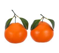 IMIKEYA 2 arance finte: modelli di arance artificiali realistiche, sculture di frutta realistiche per la casa, negozi, supermercati, oggetti di scena, decorazioni per armadi e fotografia