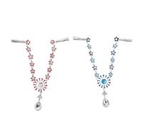 IMIKEYA 2 catene per la fronte con strass: fascia da sposa con clip per capelli da donna, copricapo bohémien scintillante, gioiello per capelli per matrimoni, lauree, feste, Halloween,
