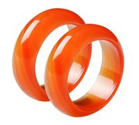 IMIKEYA 2 pezzi Anelli rossi naturali naturali per matrimonio His And Hers Design leggero per donna e uomo elegante