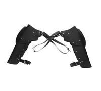 IMIKEYA 2 Pezzi Armatura per Supporto Ergonomico in Pelle Sintetica Nera di Vincolo Struttura Multitraccia e Design a Doppia Spalla e Libertà di per Cosplay e Servizi Fotografici