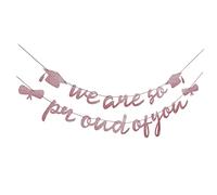 IMIKEYA 2 Pezzi Banner Laurea Glitterata Decorazione per Feste Laurea Festone Atmosfera Festiva per Celebrare Studenti