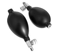 IMIKEYA 2 pezzi Bulbi di Gonfiaggio Manuale in Lattice Nero per Sfigmomanometri Valvole di Rilascio Aria Ricambio per Bracciali Pressione in Casa e Cliniche