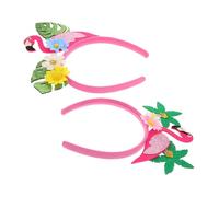 IMIKEYA 2 pezzi Cerchietto Fenicottero hawaiano con design e per feste tropicali matrimoni estivi