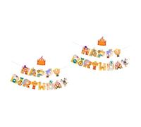 IMIKEYA 2 Pezzi Circo tirando bandiere di grandi dimensioni bandiere appese per il carnevale Banner sospeso bandierine colorate Decorazione di carnevale circo di carnevale carta Giallo
