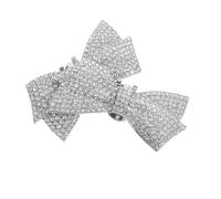 IMIKEYA 2 Pezzi Clip per Scarpe Argento Fiocco Staccabile in Lega e Strass, Accessorio Versatile ed Elegante per Sneakers e Flats, per Matrimoni e Feste