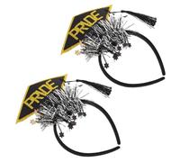 IMIKEYA 2 Pezzi Copricapo del dottore in fascia fasce per fascia per con cappuccio grad fascia laureata copricapo di laurea fascia di laurea plastica Black