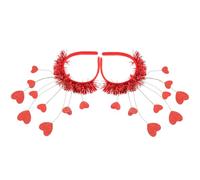 IMIKEYA 2 Pezzi Fasce Chioma Rosse Cuore in Metallo per Donna, Accessori Chioma Versatili e Confortevoli per Matrimoni e Anniversari, Stile Elegante e Affascinante