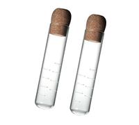 IMIKEYA 2 pezzi Filtro da tè portatile in vetro trasparente Infusore pratico e durevole per casa e ufficio regalo