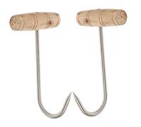 IMIKEYA 2 Pezzi Gancio Del Macellaio Gancio Di Cibo Appendini Strumenti Gancio Per Disossare Carne Ganci Per Strumenti Disossato Di Carne Gancio A T Acciaio Inox