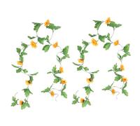 IMIKEYA 2 Pezzi Ghirlanda Girasoli Artificiali Vite Decorativa Flessibile con Fiori Arancioni per Festa Primavera