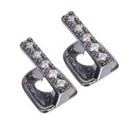 IMIKEYA 2 Pezzi Hip Hop Teeth Metal Grill con Accessorio e Ergonomico per Feste Costume Rapper