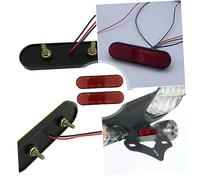 IMIKEYA 2 pezzi LED Riflettore per Moto Luce Posteriore Freno e Segnale Laterale Rosso Facile Installazione Funzione Doppia Luce di Frenata e per Motorbike