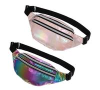 IMIKEYA 2 Pezzi Lucido Oxford Borsa Crociata Decorativa Donna Pack Unità per Viaggio e Attività all'aria