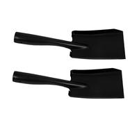 IMIKEYA 2 Pezzi Paletta per Cenere in Acciaio ad Alta Resistenza Paletta per Carbone con Rivestimento Antiruggine Manico Ergonomico per Pulizia Focolare e Giardinaggio Multifunzionale