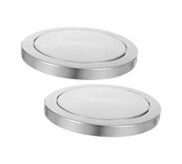 IMIKEYA 2 Pezzi Pattumiera Acciaio Incassato con Oscillante Compatibile per Bancone Cucina Bagno Hotel Montaggio Incasso Resistente Allacqua