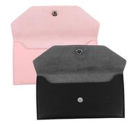 IMIKEYA 2 Pezzi Portafoglio Donna Piccola Pelle PU con Chiusura a bottone Portafoglio Compatto per Diario e Shopping e Nero