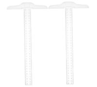 IMIKEYA 2 Pezzi Righello T Trasparente Doppia Scala con Segni Centimetrici Precisi Resistente All Usura Strumento Versatile per Disegno Tecnico e Lavori Artigianali