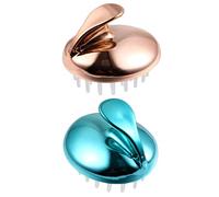 IMIKEYA 2 Pezzi Spazzola Massaggiante per Cuoio Capelluto e Shampoo Manico in Silicone Lavatesta Esfoliante per Uomini e per Uso a Casa Ufficio e Viaggio