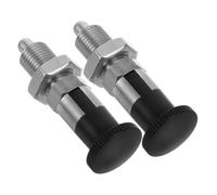 IMIKEYA 2 Pezzi Stantuffo a molla autobloccante in acciaio inossidabile M10 con manopola Perno di posizionamento industriale a punta sferica per apparecchiature di automazione e macchinari