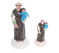 IMIKEYA 2 pezzi statuetta religiosa cattolica Gesù artigianale e decorazione da scrivania decorativa per casa, ufficio, soggiorno