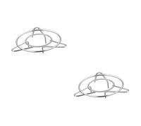 IMIKEYA 2 pezzi Stufa a Gas Stufa Bruciatore Griglia Padella Supporto Wok Padella Supporto Campeggio Bruciatore Mensola Barbecue Stufa Bruciatore Griglia Antiscivolo Pentola Mensola Wok