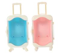 IMIKEYA 2 Pezzi Valigie Miniatura Decorazione per Case delle Valigie Simulate e Ruolo e Decorazioni Casa Miniature